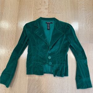 Rampage Green Velvet Blazer